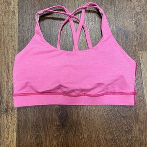 Pink lululemon energy bra